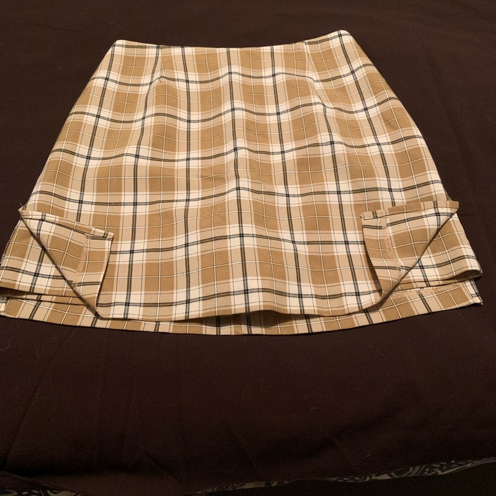 Vintage Two Roads Plaid Skort, size 6, made in Canada.